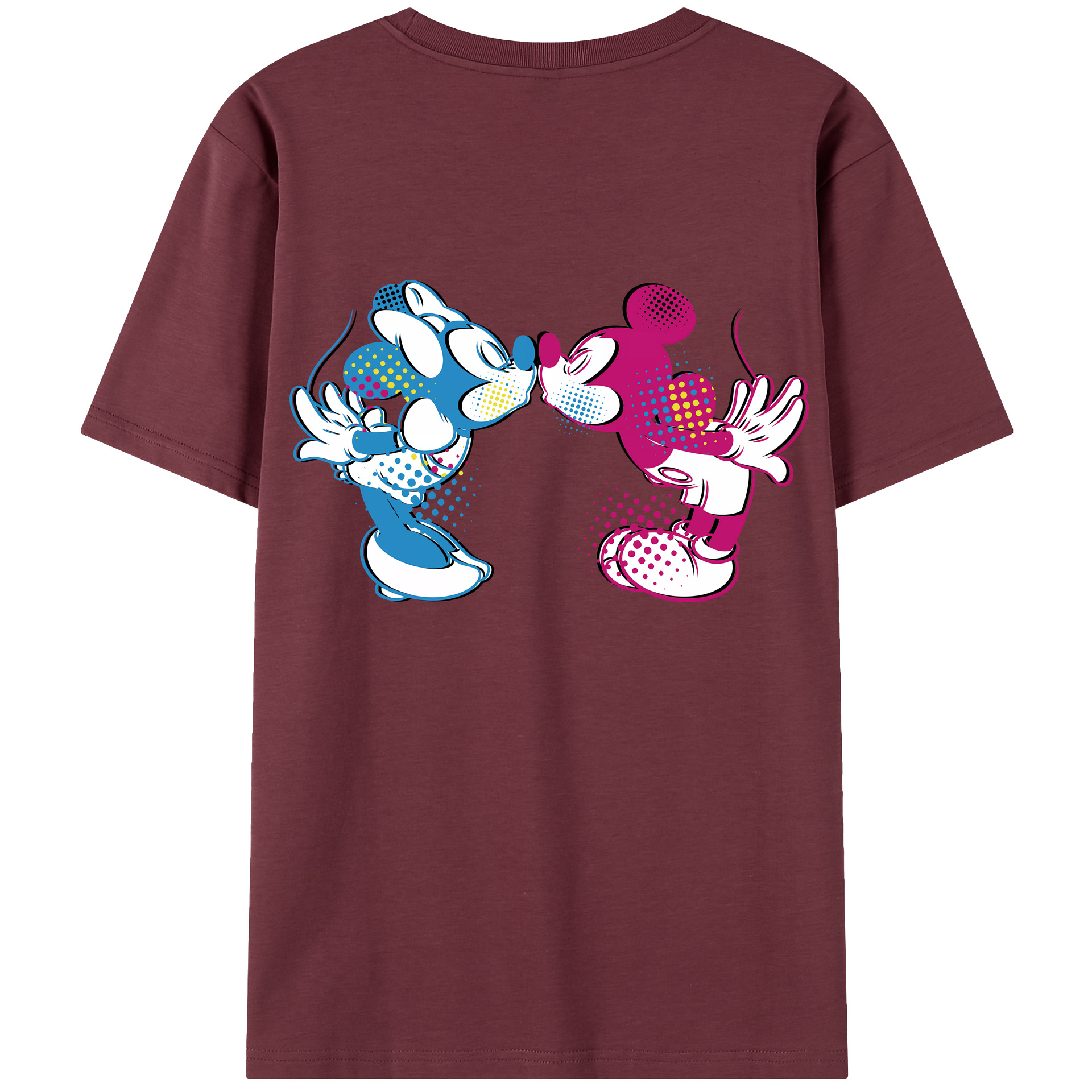 （画像用） ミッキーマウス Mickey Mouse 綿100％半袖Tシャツ（背面プリント）